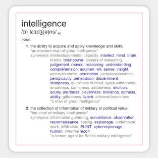 What intelligence means ? Sticker